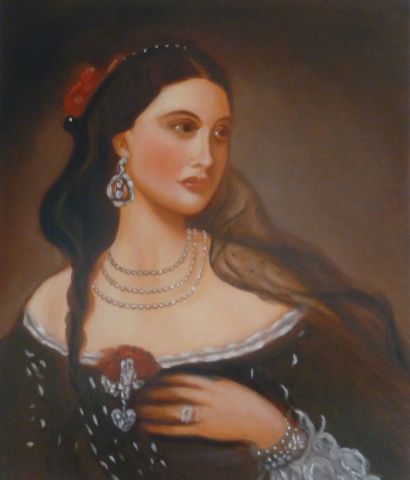 Femme fleur rouge 